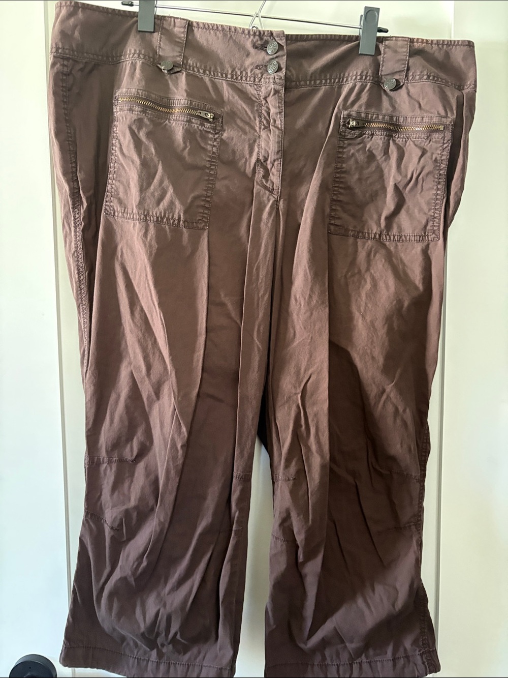 Lane Bryant Brown Cropped Utility Pants 22 women’s plus.
